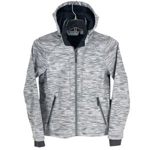 Women's Free Country Freeform II Super Softshell Jacket Medium Gray White Hooded